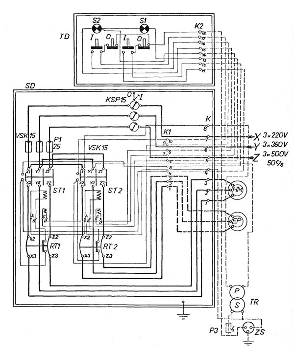 Електрична схема токарно-гвинторізного верстата S-28